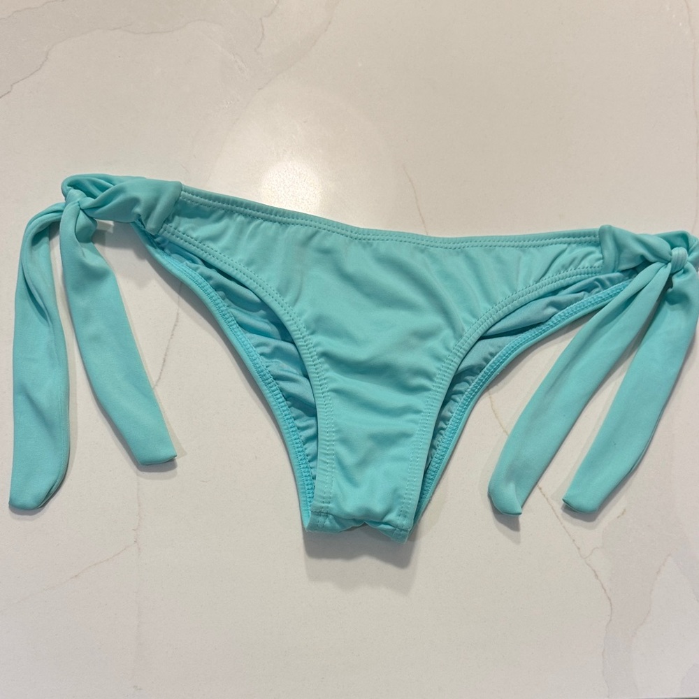 Kailua Side-Tie Bikini Bottom in Light Aqua